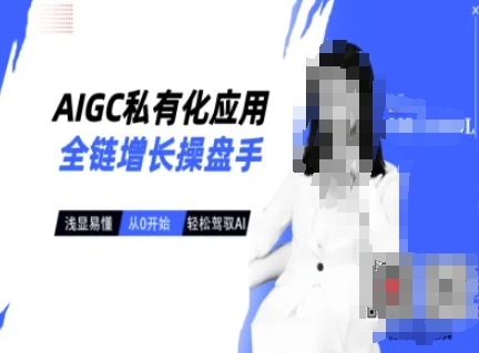 AIGC私有化应用全链增长操盘手，浅显易懂，从0开始轻松，驾驭AI-艾客创业网