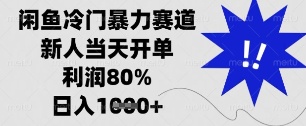 闲鱼冷门暴力赛道，新人当天开单，利润80%，日入数张【揭秘】-艾客创业网
