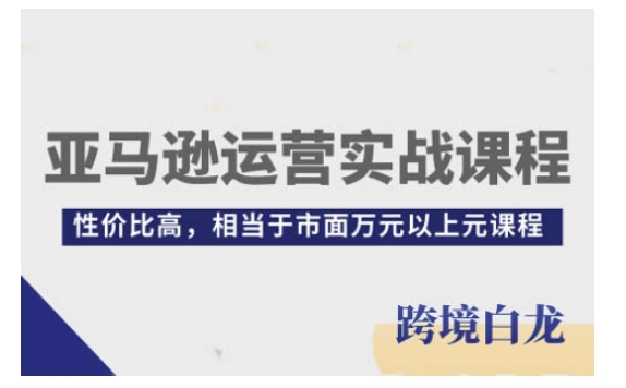 亚马逊运营实战课程，亚马逊从入门到精通，性价比高，相当于市面万元以上元课程-艾客创业网