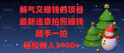 解气又挣钱的项目，最新违章拍照挣钱，随手一拍，轻松收入多张【揭秘】-艾客创业网