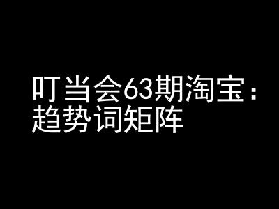《淘宝天猫打爆班》原创高阶技术第63期，趋势词矩阵技术和玩法-艾客创业网