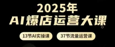 2025年AI爆店运营大课，13节AI实操课+37节流量运营课-艾客创业网