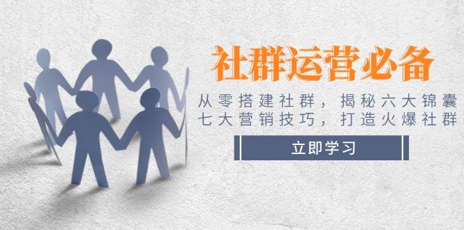 社群运营必备！从零搭建社群，揭秘六大锦囊、七大营销技巧，打造火爆社群-艾客创业网