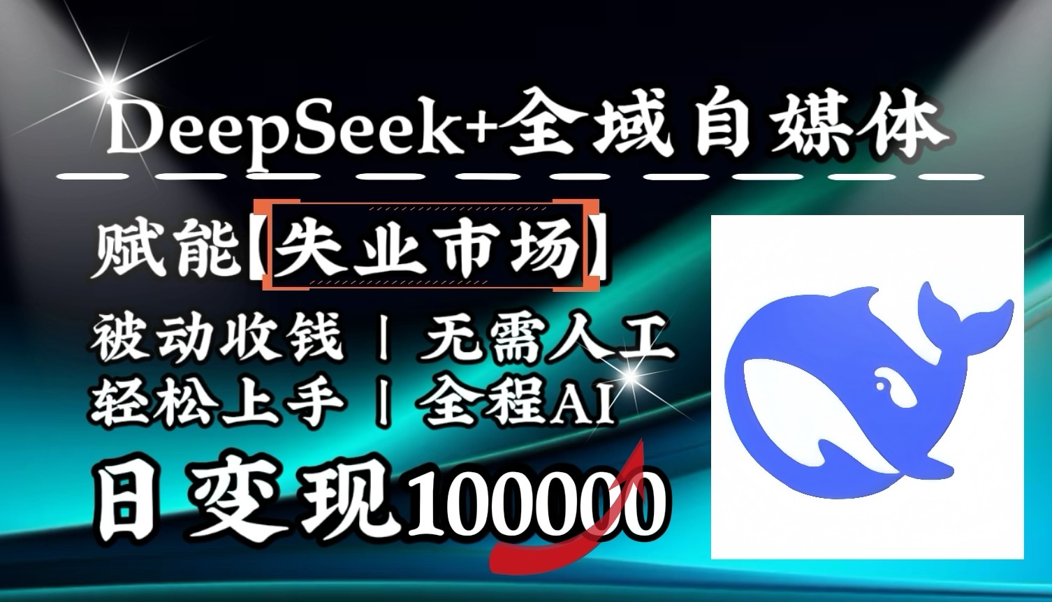 降维打击，DeepSeek+失业市场，全自动操作，结合人人刚需，单月利润轻松破100000＋-艾客创业网