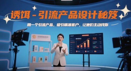 诱饵-引流产品设计秘笈，用一个引流产品，吸引精准客户，让他们主动找你-艾客创业网