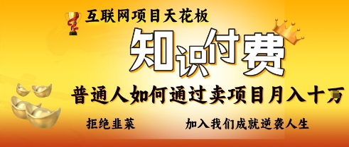 互联网项目天花板，知付付费项目，普通人如何通过卖项目月入十个，拒绝韭菜【揭秘】-艾客创业网