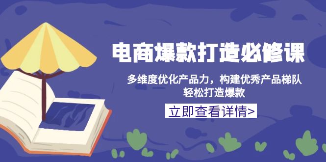 电商爆款打造必修课：多维度优化产品力，构建优秀产品梯队，轻松打造爆款-艾客创业网