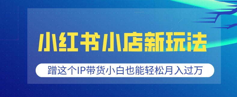 小红书小店新玩法，蹭这个IP带货，小白也能轻松月入过W【揭秘】-艾客创业网