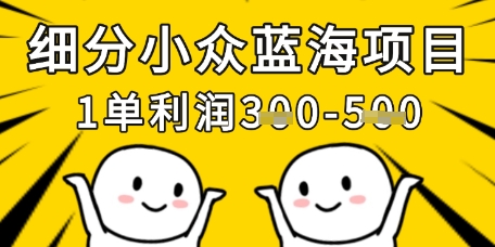 细分小众蓝海项目，一单利润3张，每月收入稳定过1w+-艾客创业网