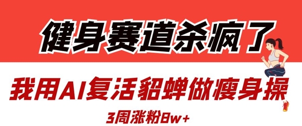 健身赛道杀疯了？我用AI复活貂蝉做瘦身操，3周涨粉8W-艾客创业网