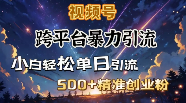 跨平台暴力引流，私域完美闭环，日引500+精准创业粉-艾客创业网