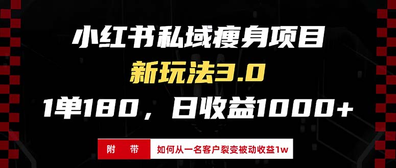 小红书瘦身项目3.0模式，新手小白日赚收益1000+(附从一名客户裂变收益…-艾客创业网