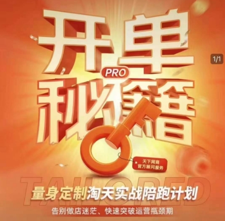 淘宝开单秘籍PRO，量身定制淘天实战陪跑计划，告别做店迷茫、快速突破运营瓶颈期-艾客创业网