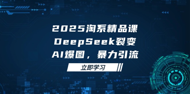 2025 淘系精品课，DeepSeek 裂变，AI 爆图，暴力引流-艾客创业网