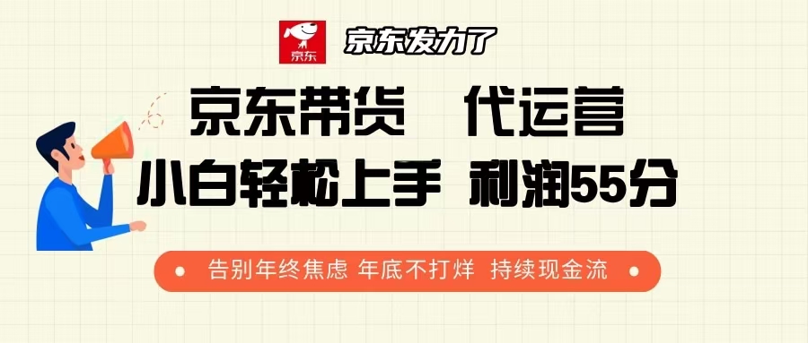 京东带货 代运营 利润55分 告别年终焦虑 年底不打烊 持续现金流-艾客创业网