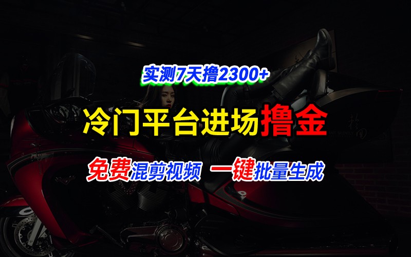 全新冷门平台vivo视频，快速免费进场搞米，通过混剪视频一键批量生成，实测7天撸2300+-艾客创业网