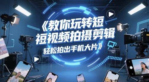 教你玩转短视频拍摄剪辑，轻松拍出手机大片-艾客创业网