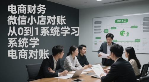 电商财务微信小店对账，从0到1系统学习电商对账-艾客创业网