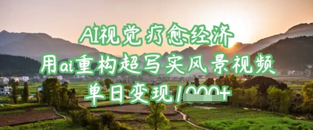 AI视觉疗愈经济：用ai重构超写实风景视频，单日变现多张-艾客创业网