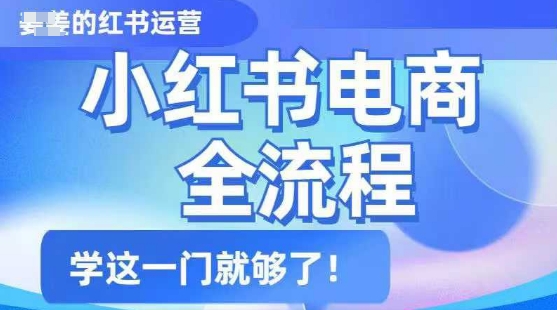 小红书电商全流程，精简易懂，从入门到精通，学这一门就够了-艾客创业网