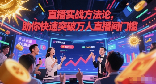 直播实战方法论，助你快速突破万人直播间门槛-艾客创业网